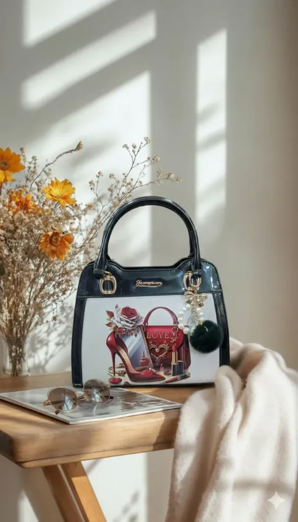 Bella Amour Noir Signature Satchel